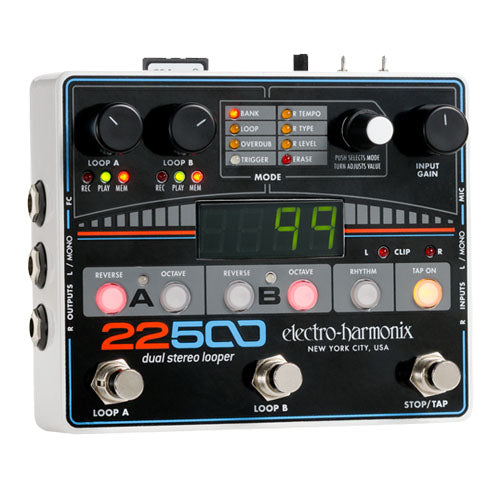 ElectroHarmonix 22500 LOOPER Dual Stereo Looper Effects Pedal