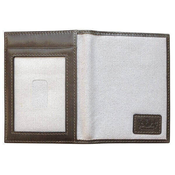Avallone Men&#39;s Canvas & Leather Front Pocket RFID Wallet - Grey Handma – www.waldenwongart.com