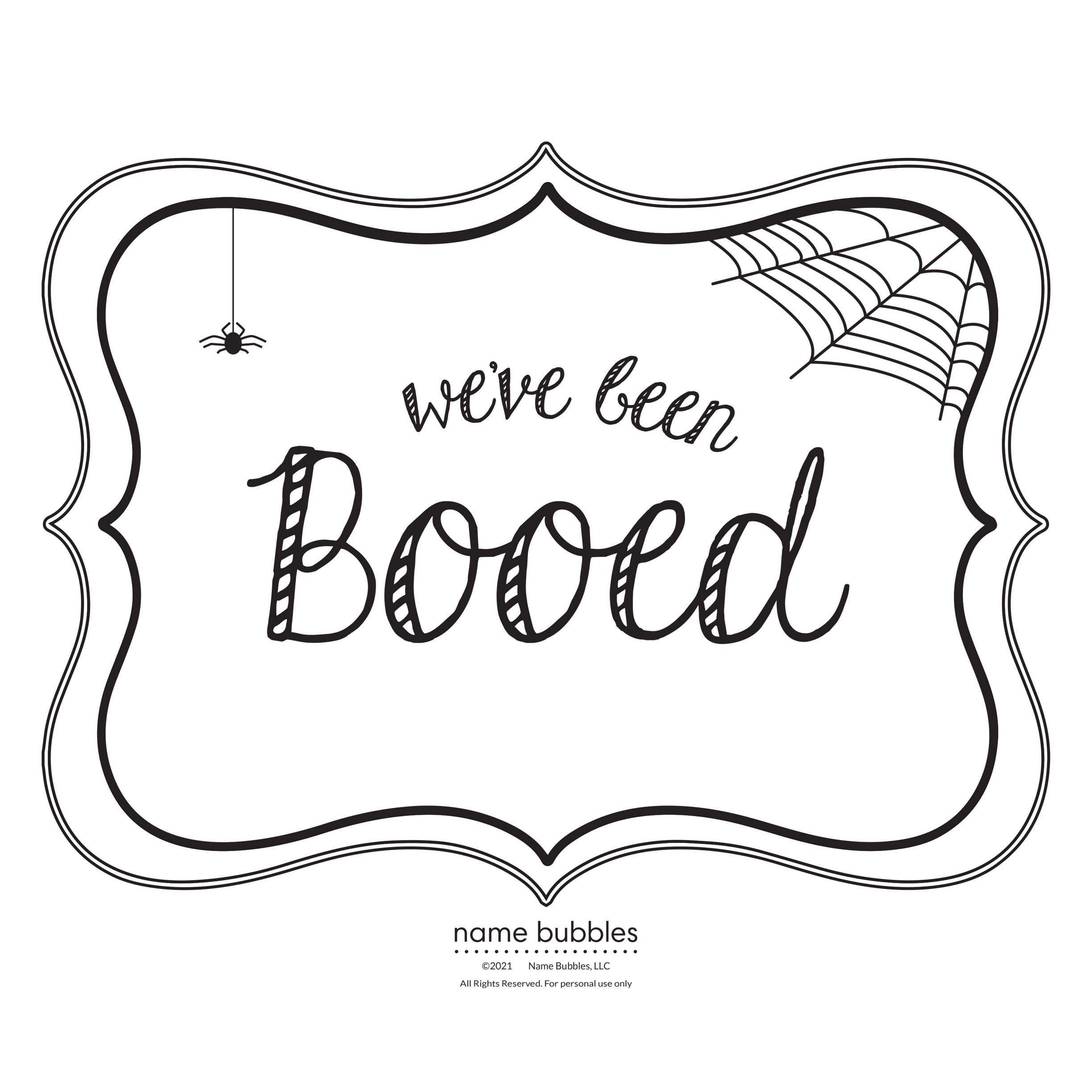 We’ve Been Booed - Name Bubbles Blog Image 