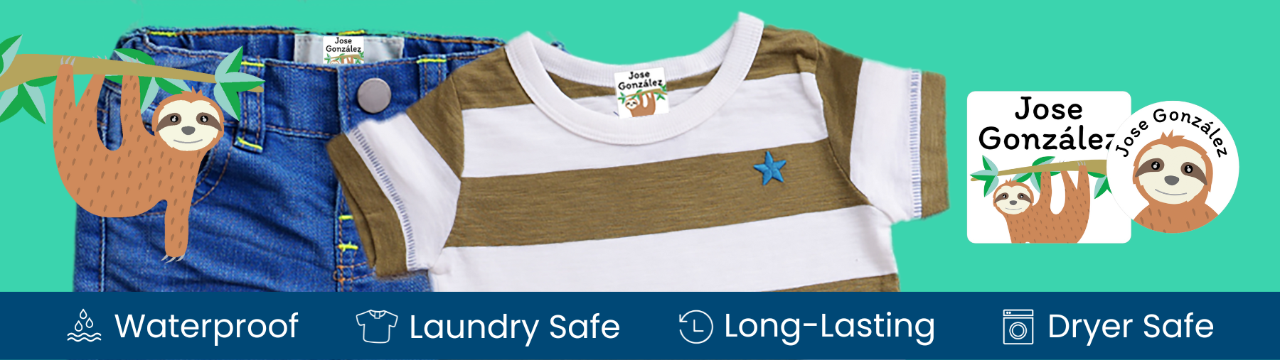 Clothing Labels For Kids: Name Stickers For Clothes  Name Bubbles I18n  Error: Missing interpolation value page for Page {{ page }}