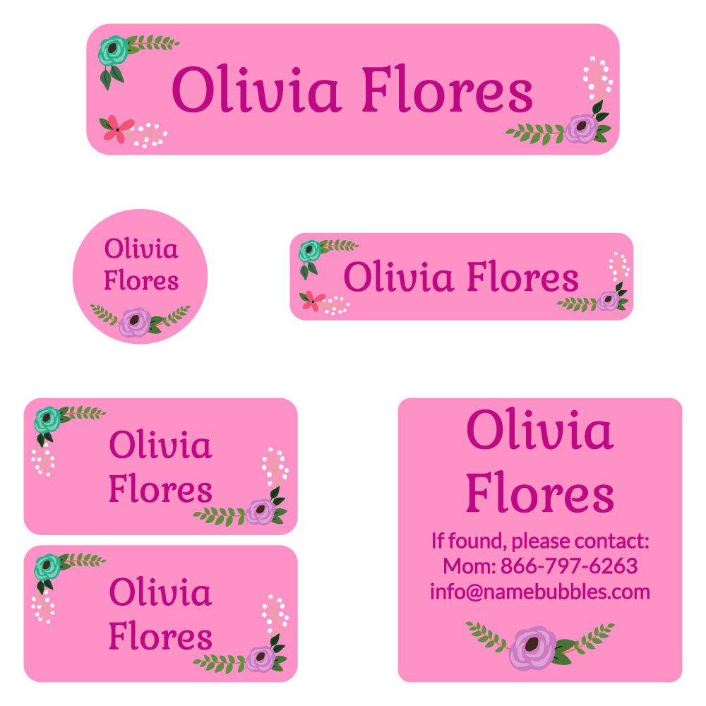 Floral Camp Labels Pack