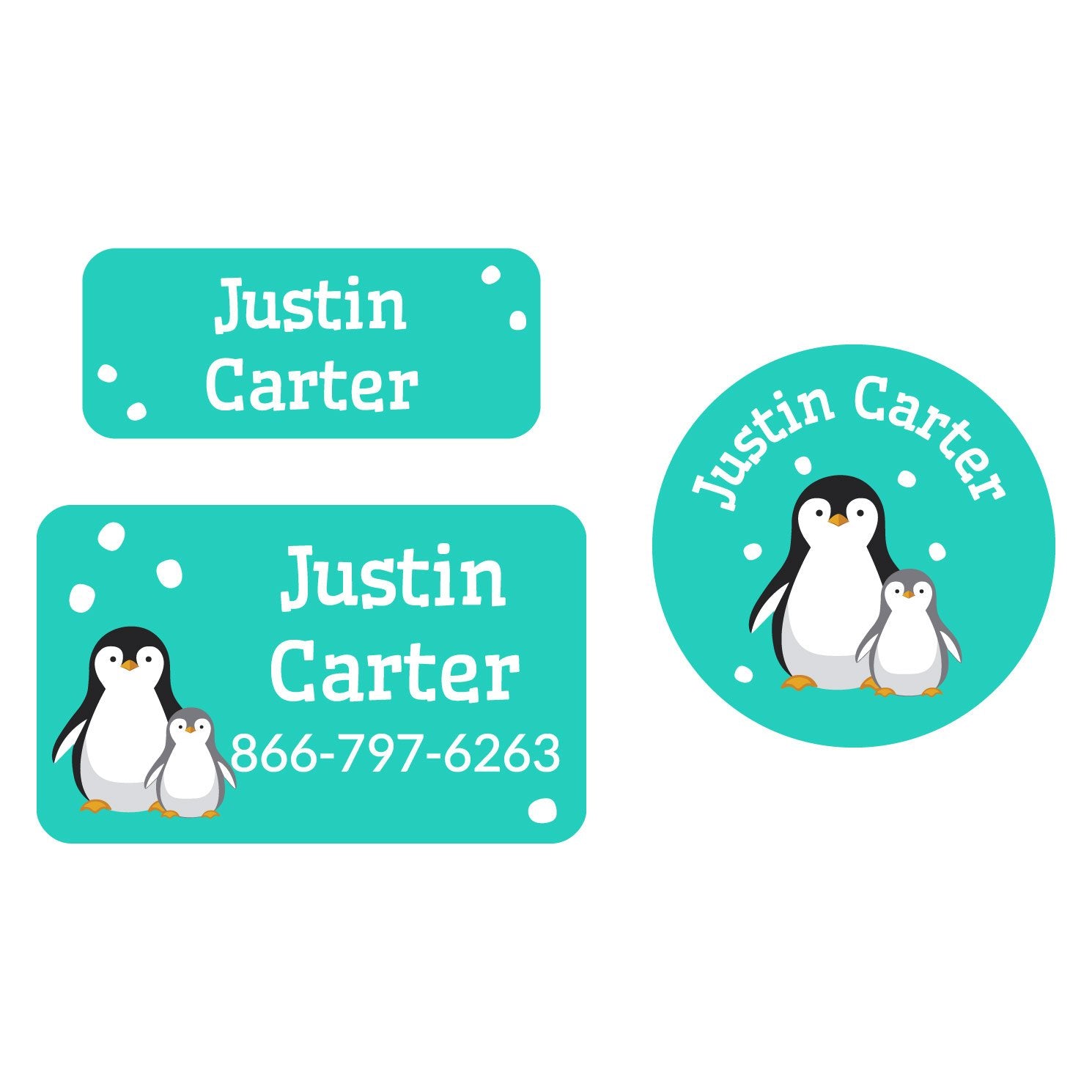 Penguins Clothing Labels Pack