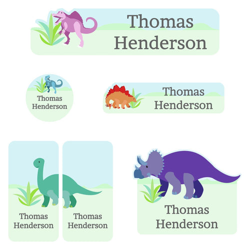 Dinosaurs Daycare Labels Pack