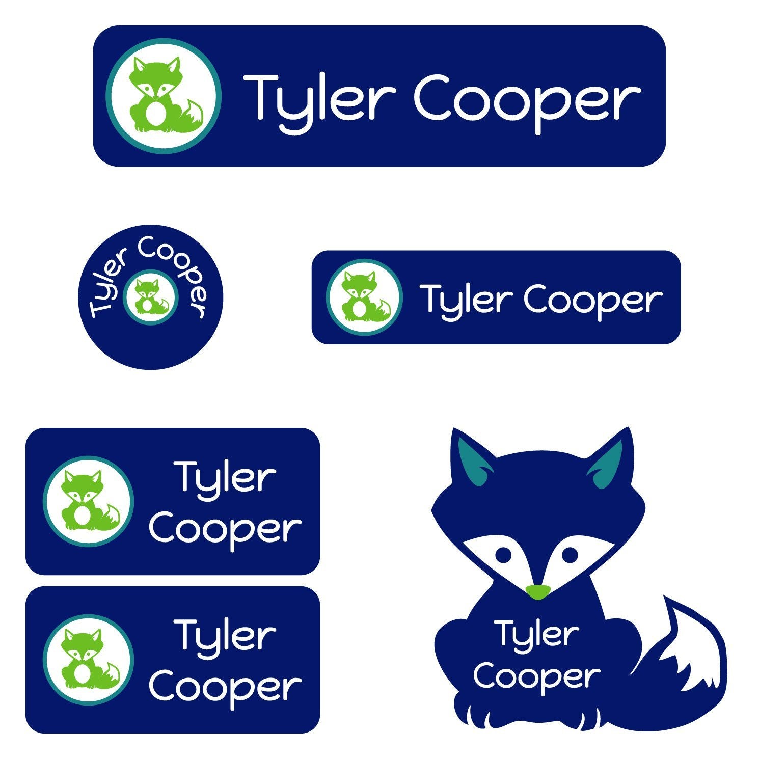 Name Labels For Daycare: One Color Daycare Labels