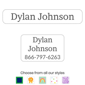 Name Labels for Clothing: Name Stickers | Name Bubbles