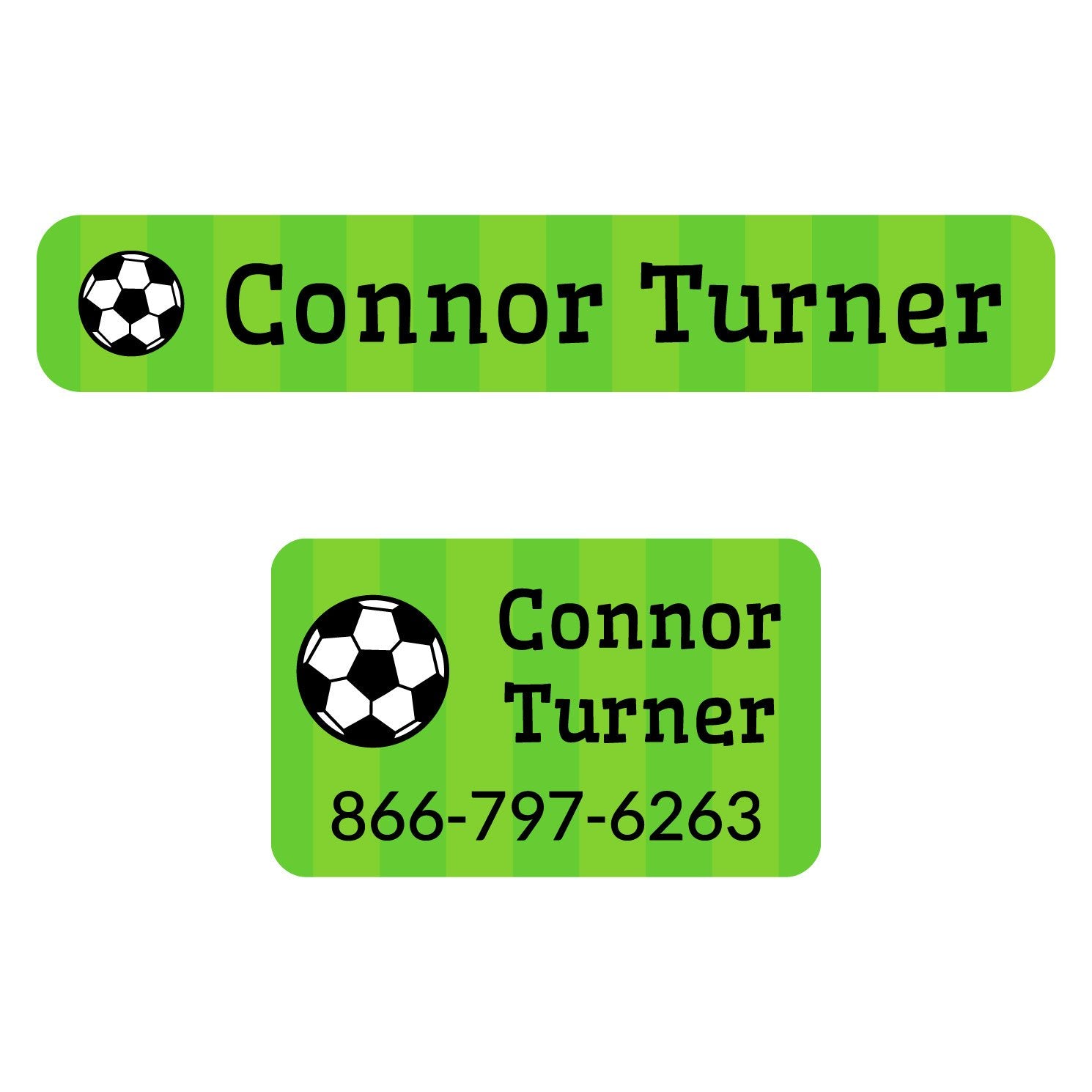 Soccer Iron-On Labels for Clothing and Face Masks