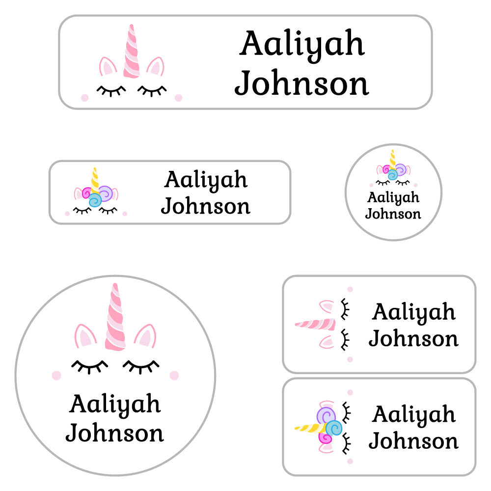 Waterproof Labels for Kids, Unicorn Name Labels for School, Girls Daycare  Stickers, Personalized Camp Stickers 