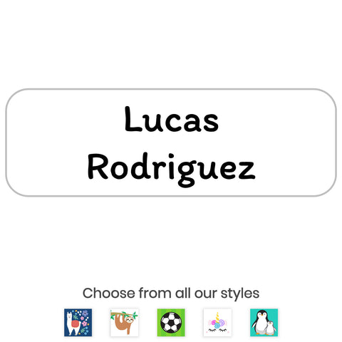 Large Name Labels for Kids, Large Name Stickers