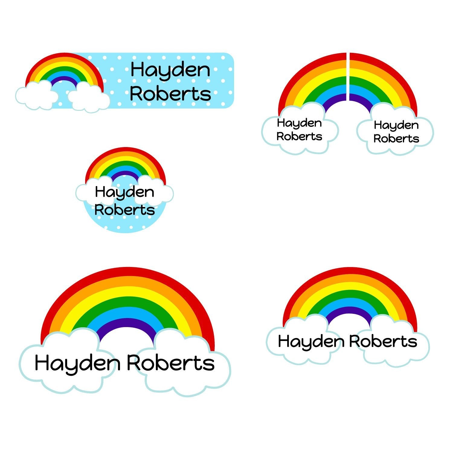 30 x Customized Name Labels | Perfect Kids Daycare and School Supplys Tag  Labels | Cute Children's Name Label Pack - Waterproof Safe