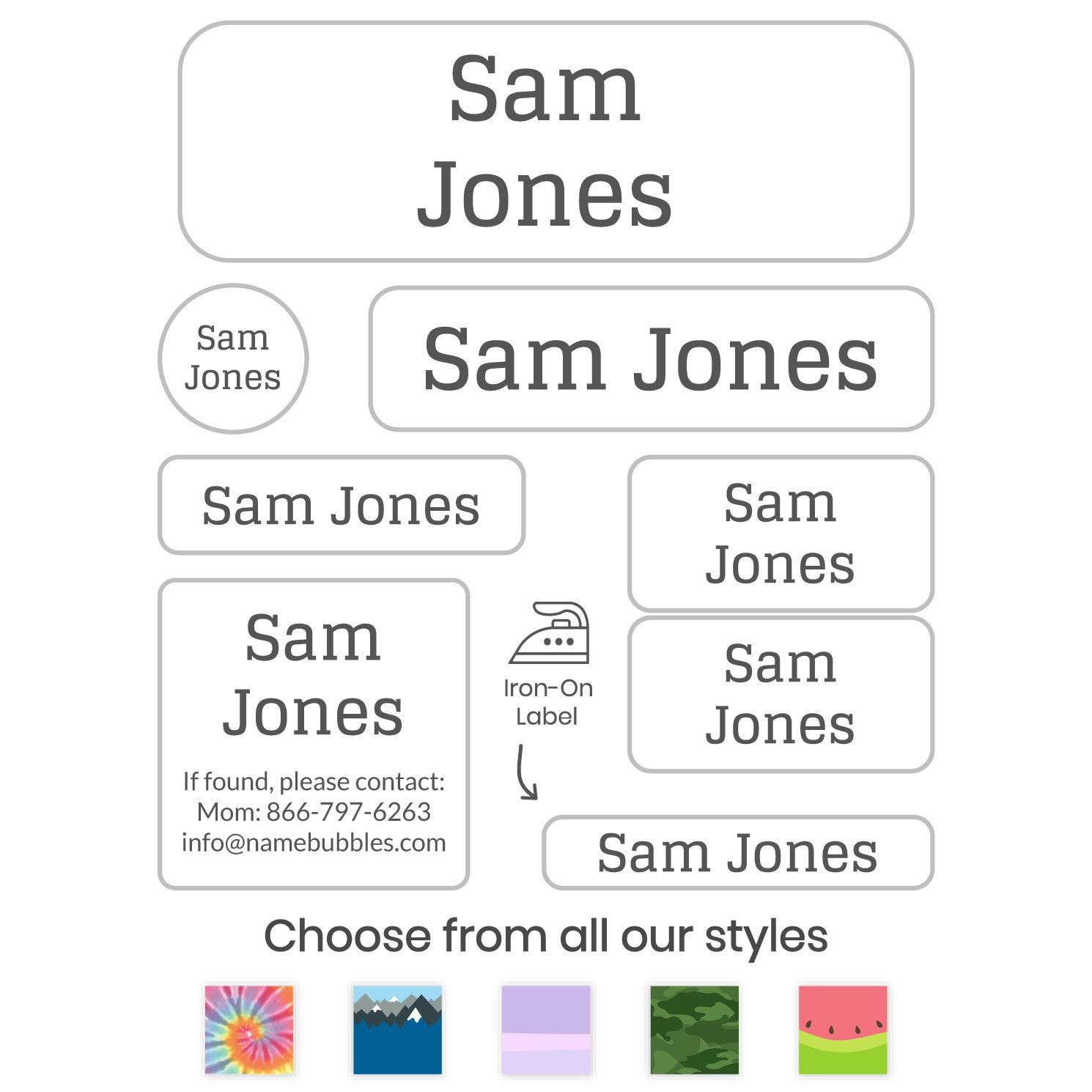 Use your leftover Camp Labels for back-to-school! - Name Bubbles