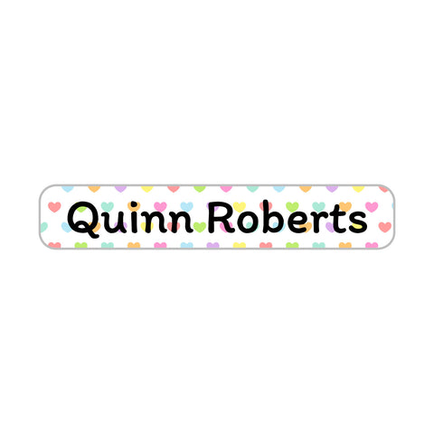 100 Personalized Iron-on White Fabric Labels for Clothes with Colorful  Icons, Gentle on Kids Skin, Ideal for School Uniform & Elder Care,  Customizable