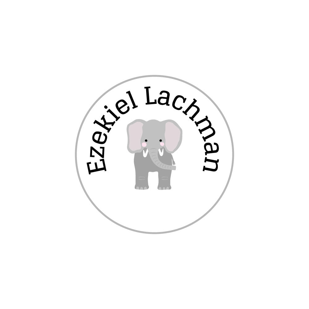 NameBubbles.com: Labels for Face Masks and Clothing - Zoo Animals Iron