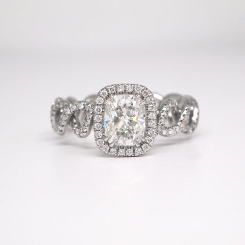 twist diamond engagement ring