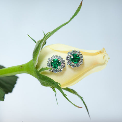 emerald earring studs judith arnell portland jewelers