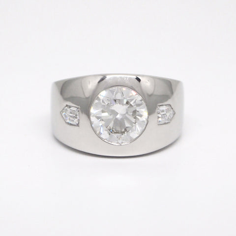 Custom mens diamond ring