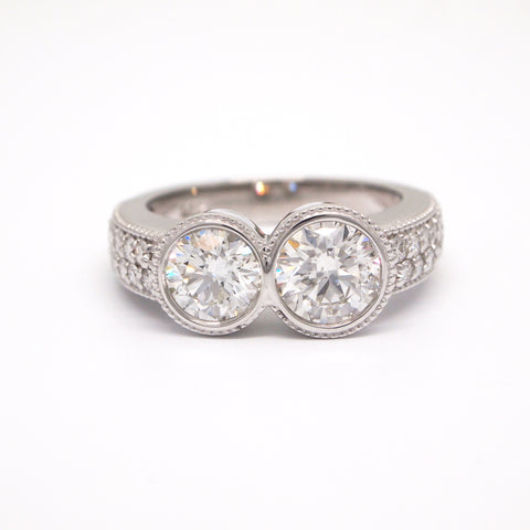 Custom 2 Stone Diamond Ring