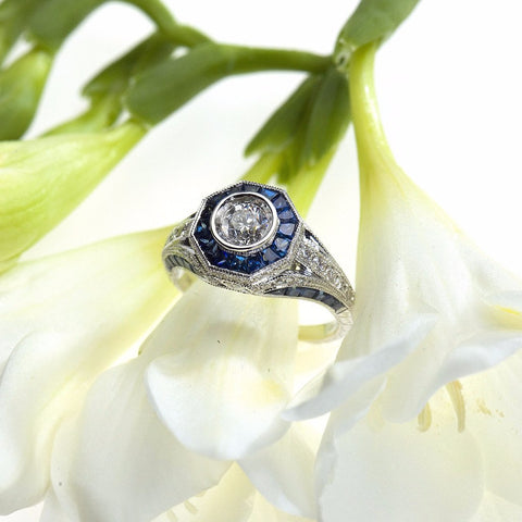 antique sapphire diamond ring