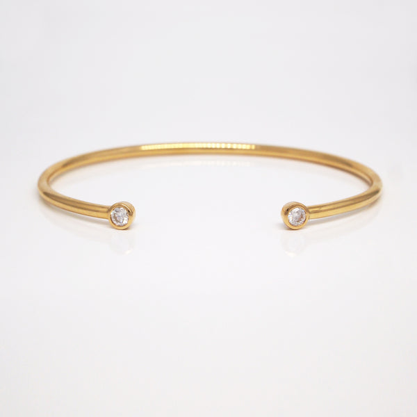 18K Yellow Gold Diamond Bangle | Judith Arnell Jewelers