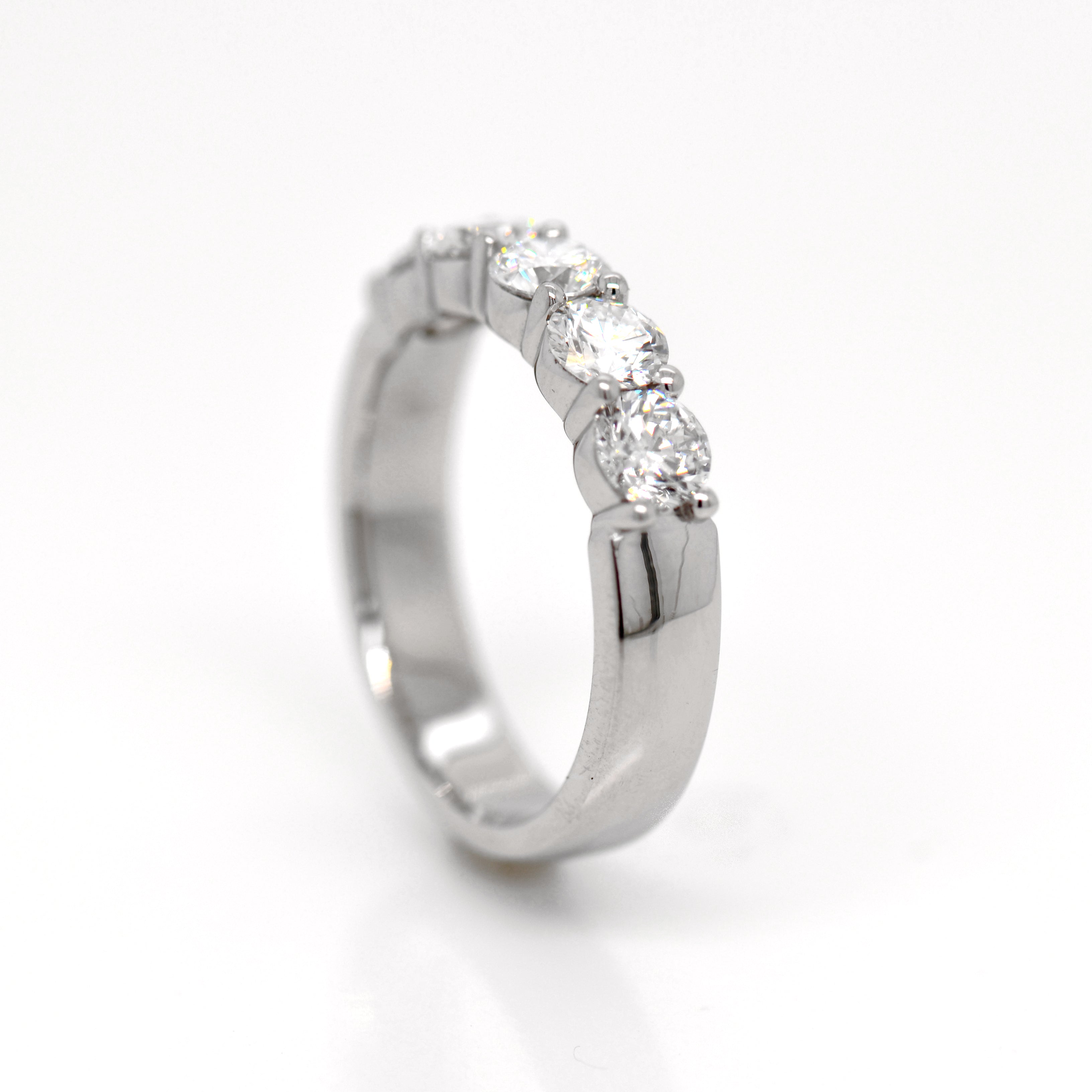 Platinum 5-Stone Lab-Grown Diamond Ring