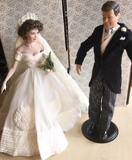 bride and groom porcelain dolls