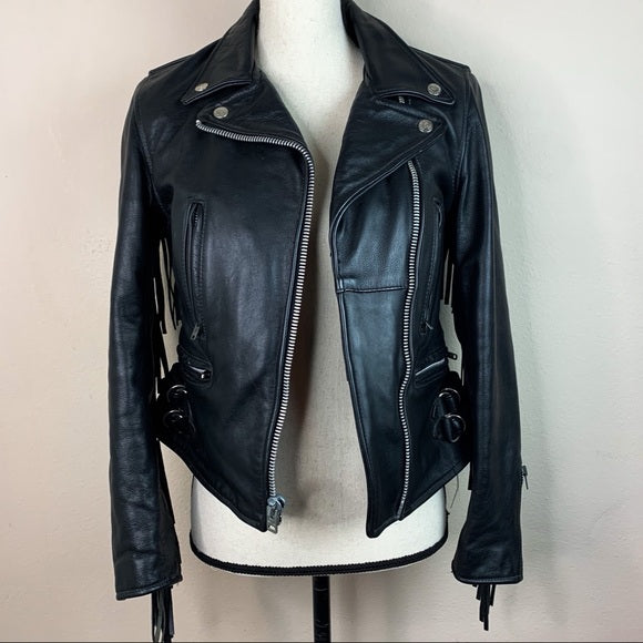 Vintage Branded Garmets Leather Motorcycle Jacket – The Stand Alone