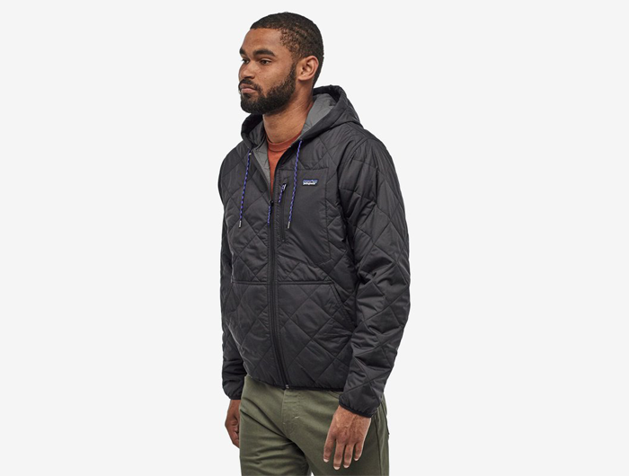 patagonia diamond quilted bomber green