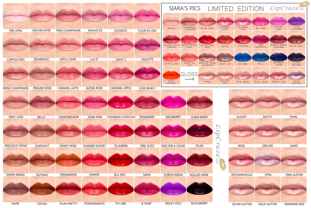 Lipsense Color Chart 4660