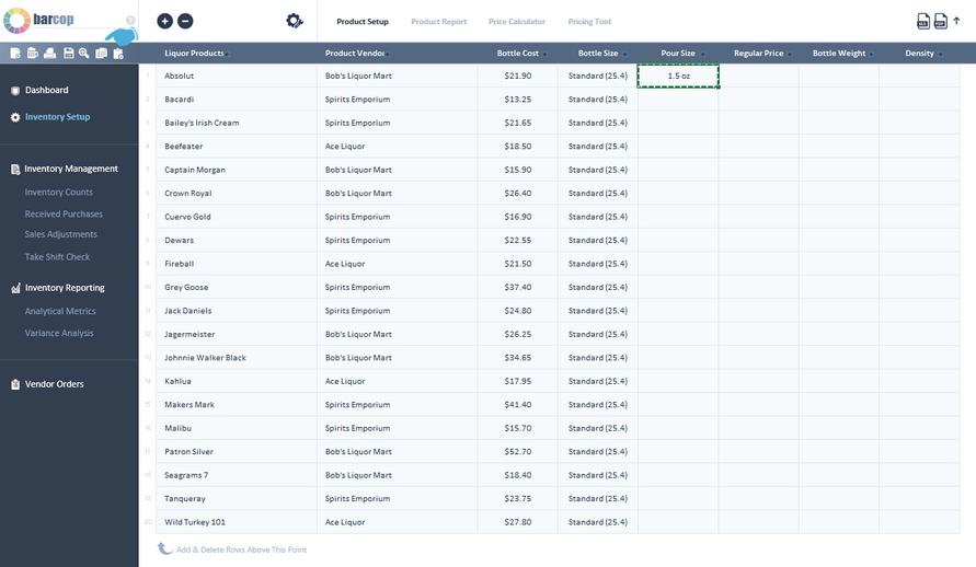 Bar Cop copy and pasting inventory data