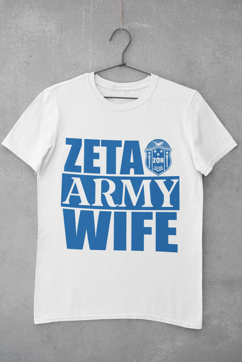 Zeta Phi Beta Army WIFE T-shirt | Ayana Glaze Designs