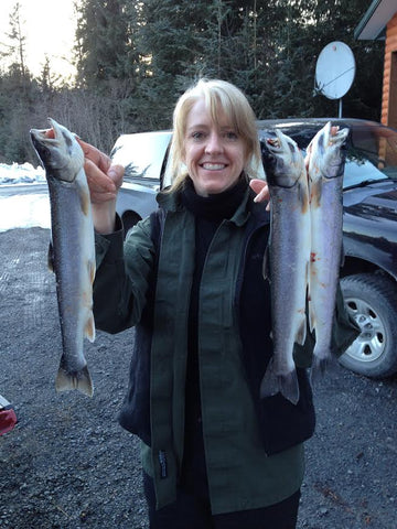 Corinne Danzl with fish