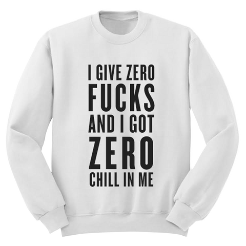 Ariana Grande Zero F's Zero Chill Crewneck Sweatshirt