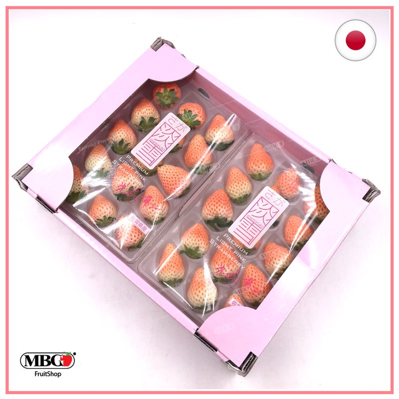 Japan Awayuki Strawberry - Premium Light Pink Strawberry – MBG Fruit Shop