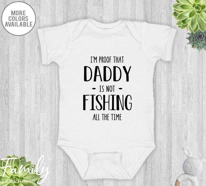 Fishing Baby Grow-Printed-I'm Going Fishing With Daddy-Funny Baby Grow-Baby  Vest