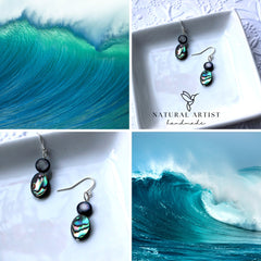 handmade jewelry abalone shell earrings