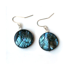 blue shell earrings