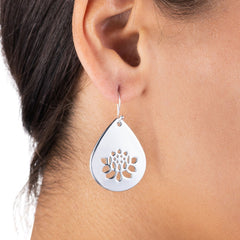 large silver earrings