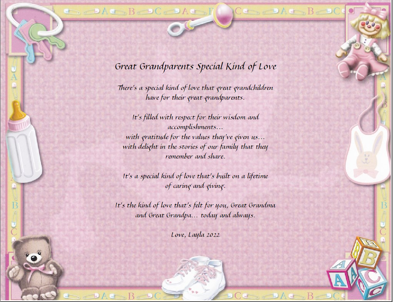 grandparents poem from baby