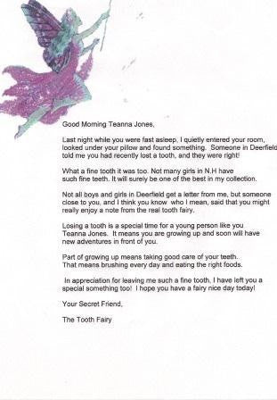 Personalized Children Letter - Tooth Fairy