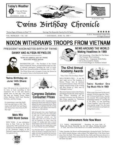 Twins Birthday Chronicle