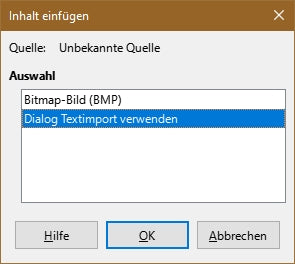 Abbildung 12: Textimport verwenden