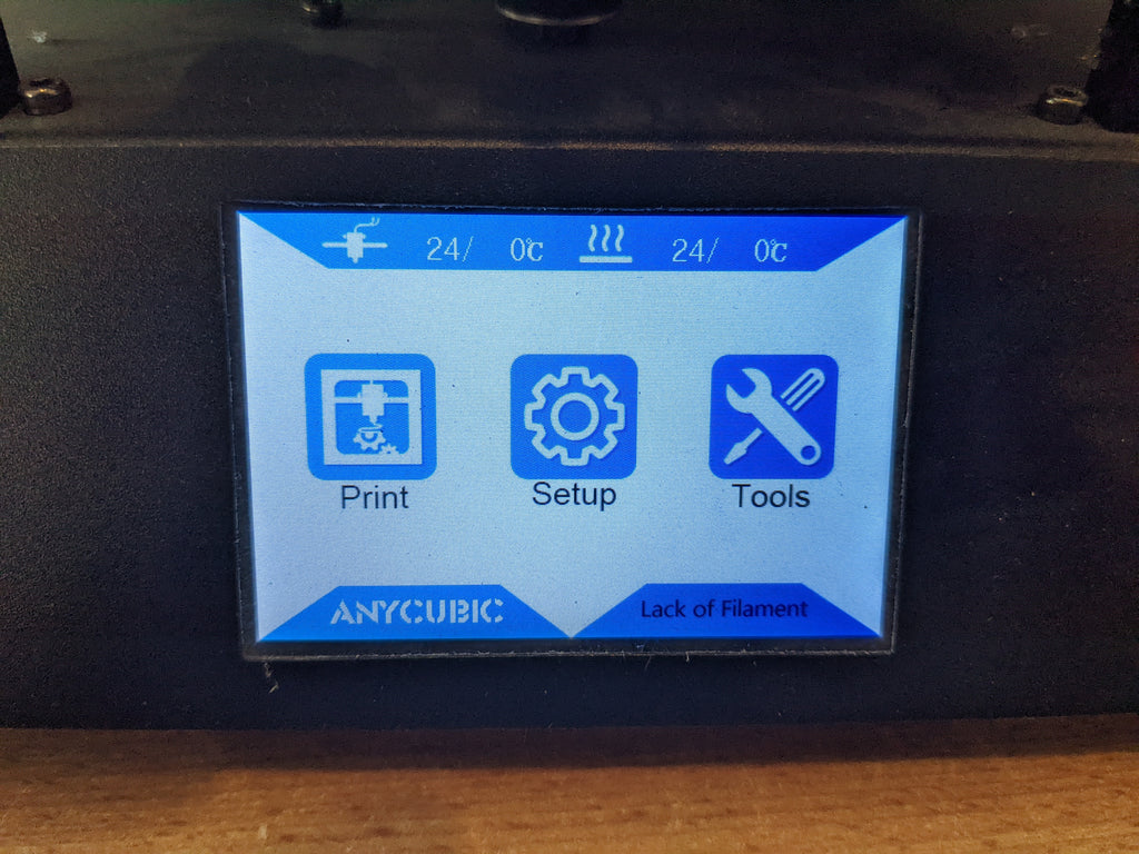 Figure 8: Hottend shows a temperature of 24 ° C, everything is fine