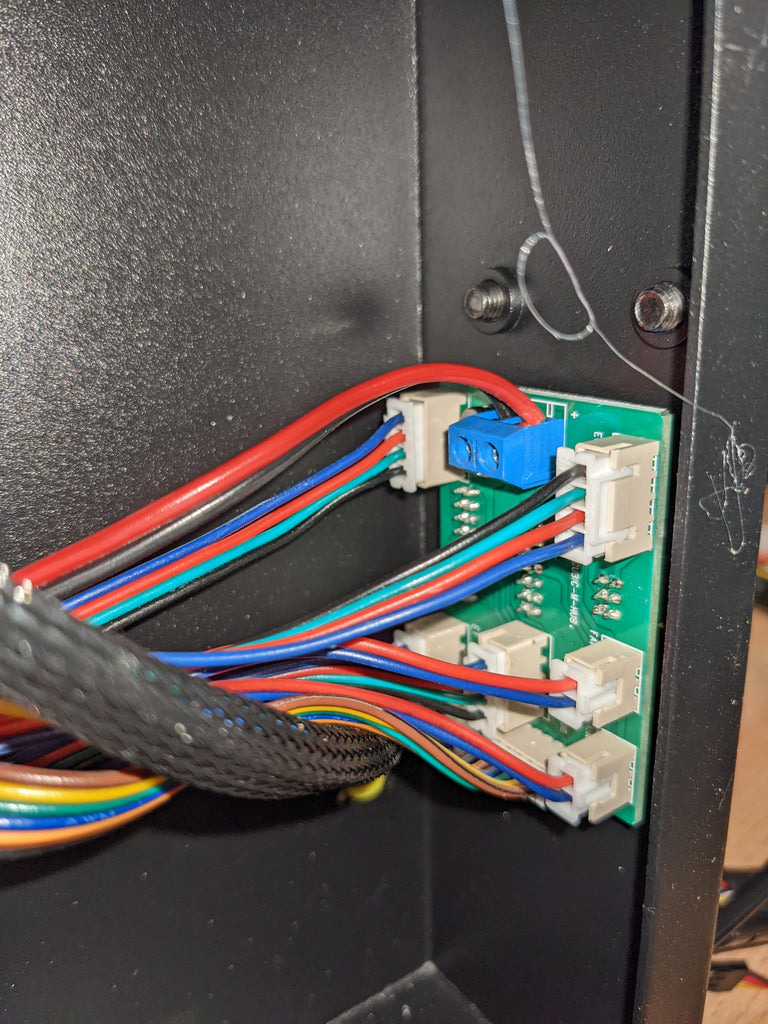 Figure 11: Board of the three plug connections of the Anycubic i3 Mega S