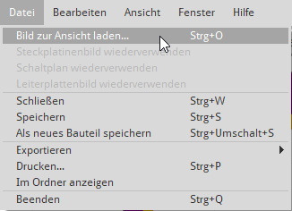Menü "Bild zur Ansicht laden..."