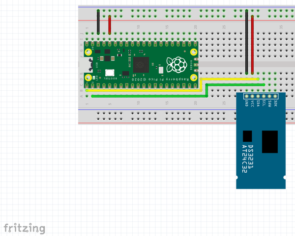 Figure 1: Câblage RTC DS3231 avec pico