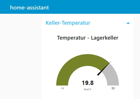 Abbildung 25: Anzeige der Kellertemperatur