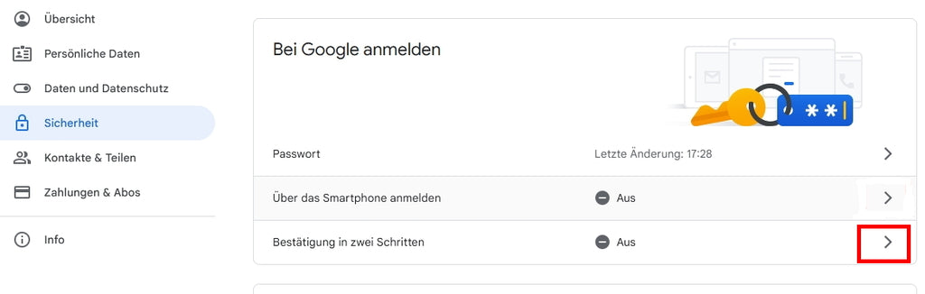 Abbildung 11: Bei Google anmelden