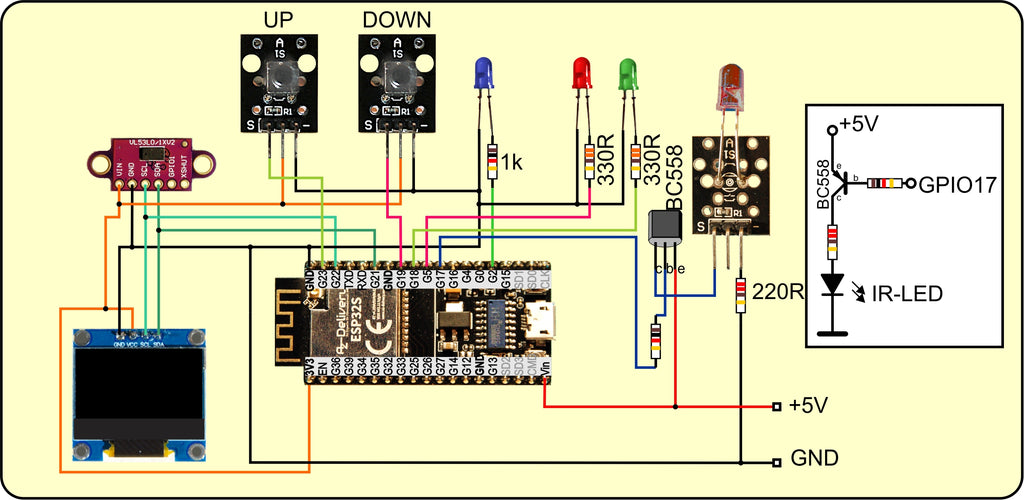 Figure 1: Distance sensor circuit