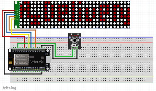 structuur van het circuit als een Fritzing schema van