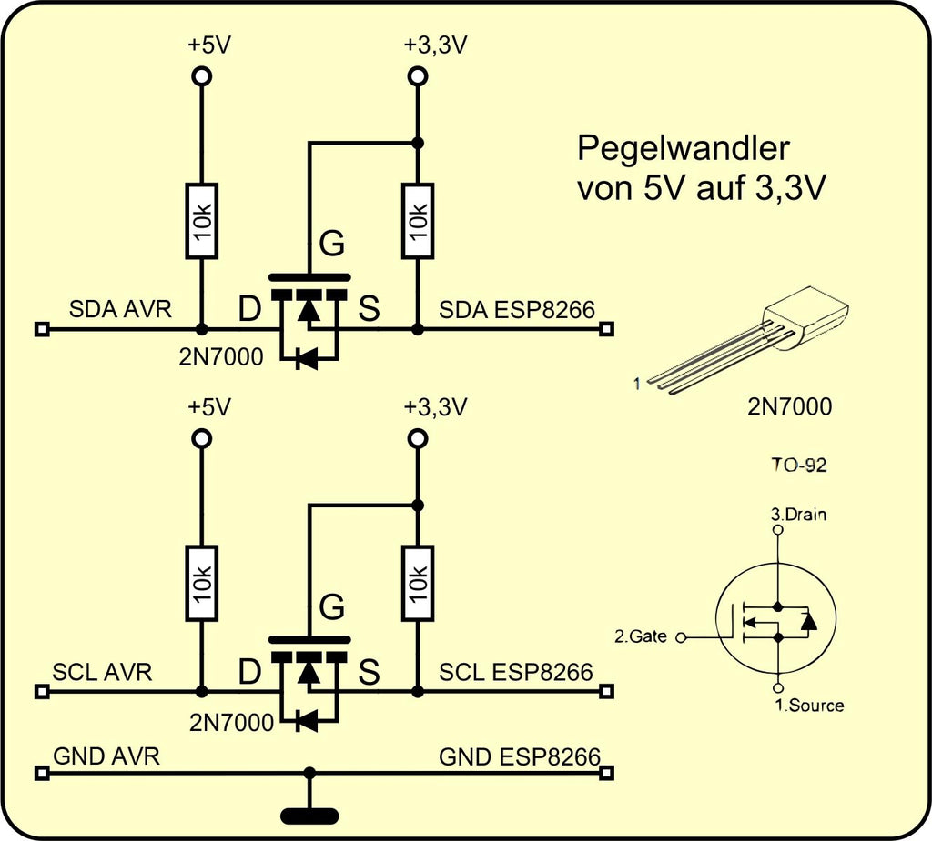 Abbildung 3: Levelshifter mit CMOS-Transistor