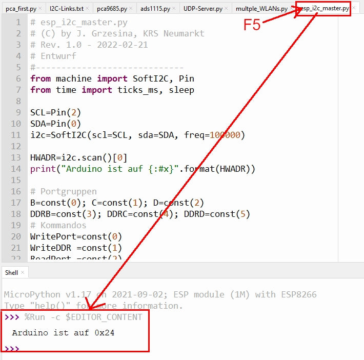 Abbildung 11: MicroPython-Programm starten